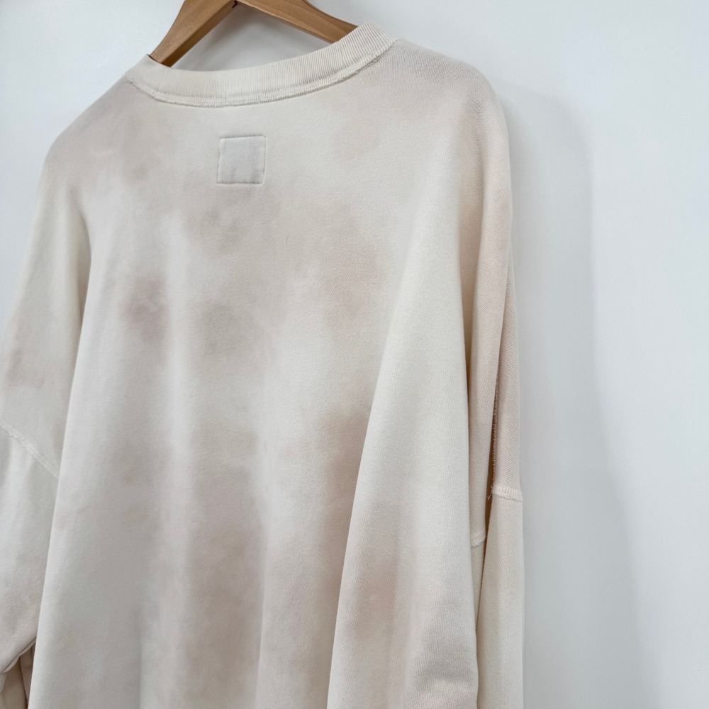 Abercrombie & Fitch Soft A&F Collection XXL Garment Dyed Tie Dye‎ Sweatshirt Tan - Picture 8 of 10
